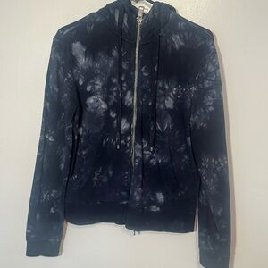 ARMANI EXCHANGE tie dye zip up hoodie size small